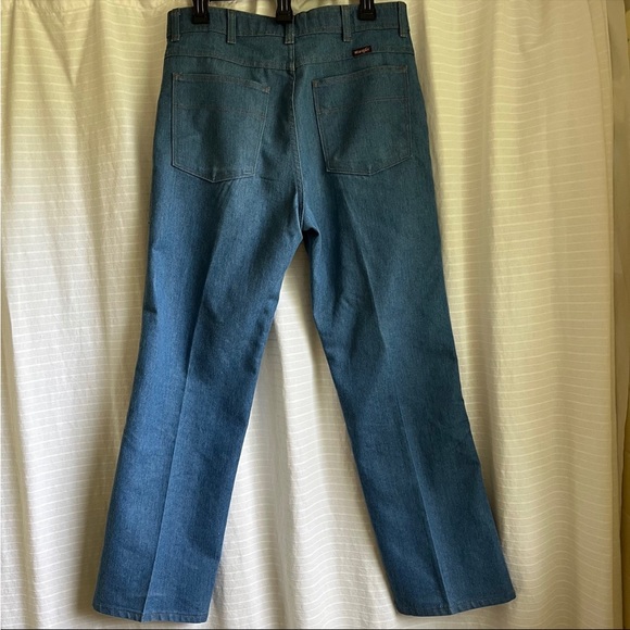 Vintage Wrangler jeans Light Denim Pant Trousers  bootcut 34x30 tag - Picture 13 of 13